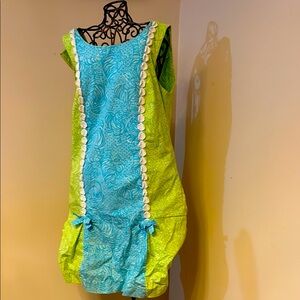 Lilly Pulitzer Green and Blue Patterned Dress